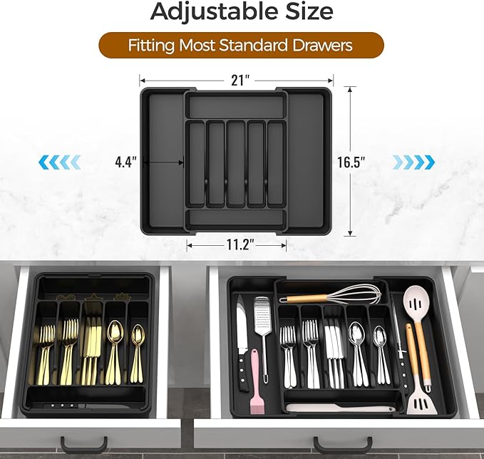 Extra Large Expandable Silverware Organizer