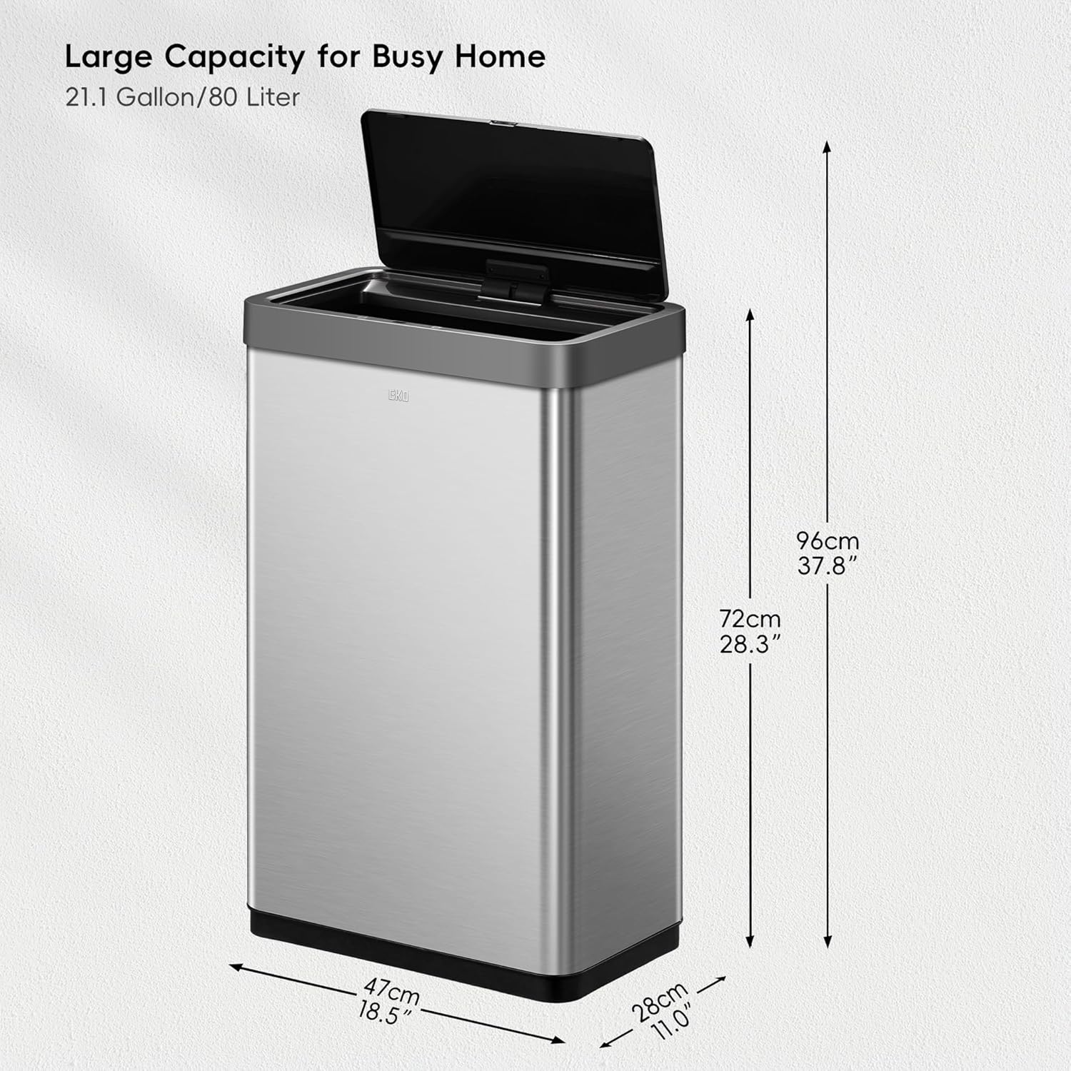 Motion Sensor Trash Can 80 Liter / 21.1 Gallons